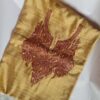 Light Mustard Yellow Silk Suit With Tilla Work