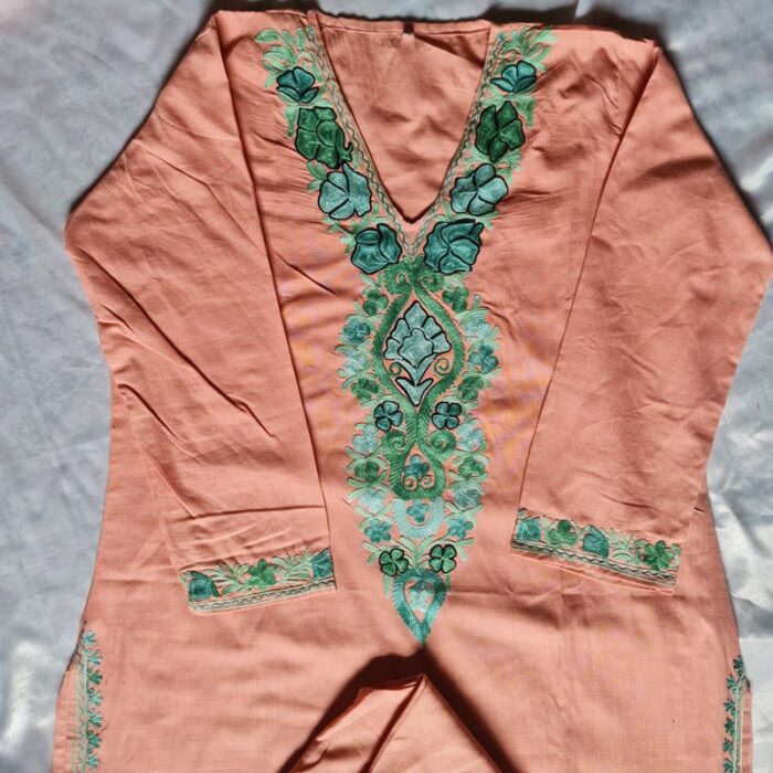 Light Pink II Stitched Summer Cool Kurta with Trousers - Image 2