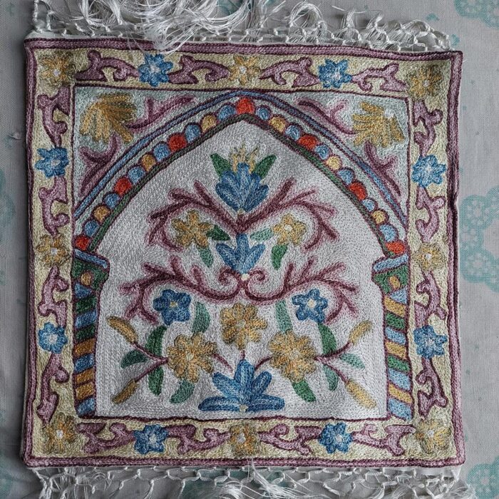 Mirab Handmade Chain Stich Silk Quran Cover