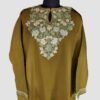 Olive Raffal Floral Aari Work Pheran