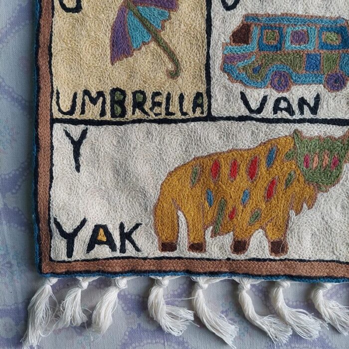 3x2 Hand Embroidered Alphabet Wall-Hanging - Image 3