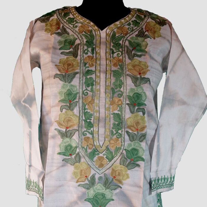 Sabz Silk Aari Work Kurta