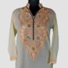 Light Yellow Summer Cool Aari Work Kurta