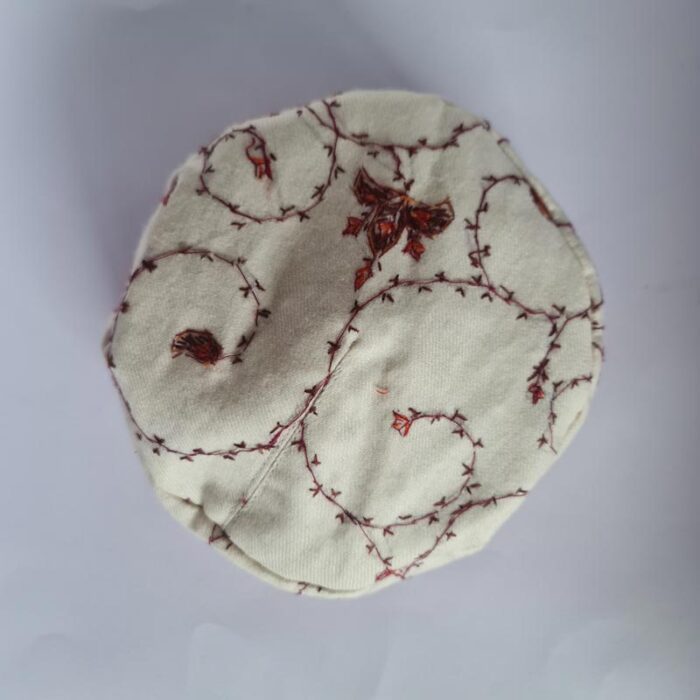 White Toosha Sozni Cap - Image 2