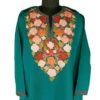 Dark Green Cashmilon Pheran With Aari Work