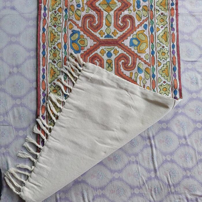 Premium 6x2 Chainstitch Silk Handmade Runner - Image 3