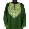 Green Cashmilon Pheran With Fine Aari Work