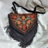 Black Heart Shaped Bag With Aari Work