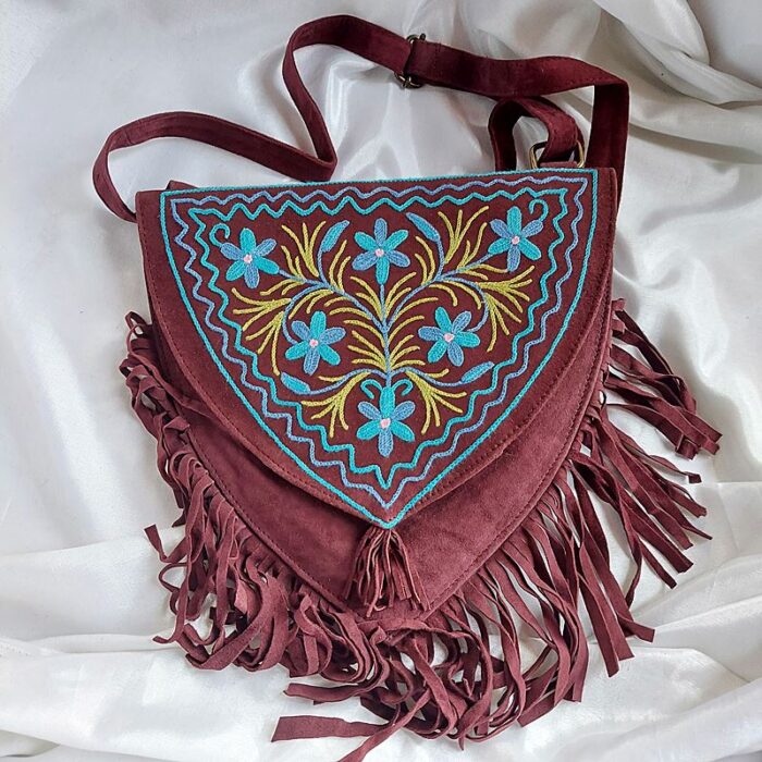 Heart Shaped Bag With Aari Work