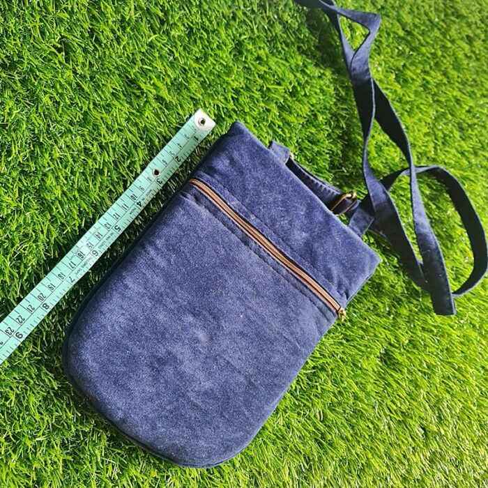 Blue Sling Bag In Aari Work - Image 3
