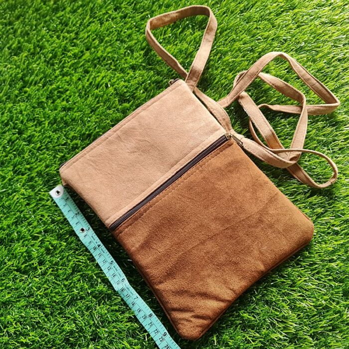 Brown Chinari Sling Bag with Aari Work - Image 3