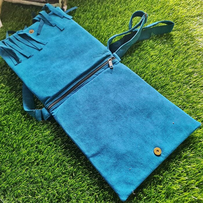 Ferozi 6 Zip Flap Bag with Aari Work - Image 2