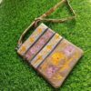 Harud 5 Zip Leather Sling Bag with Aari Work