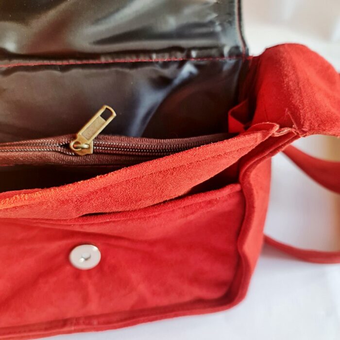 Maroon Aari Work Camera Bag - Image 4