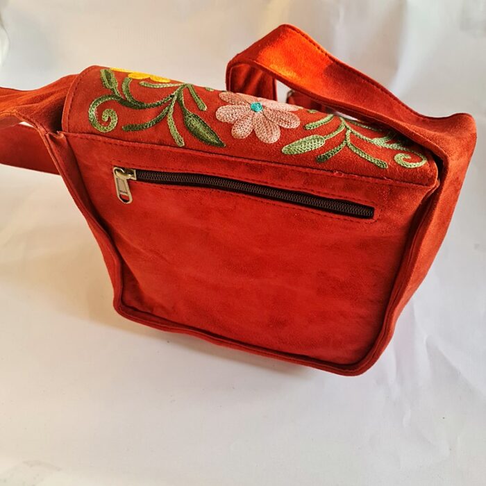 Maroon Aari Work Camera Bag - Image 3
