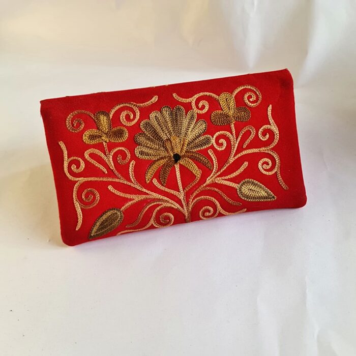 Red Tic Tac Aari Work Wallet - Image 2