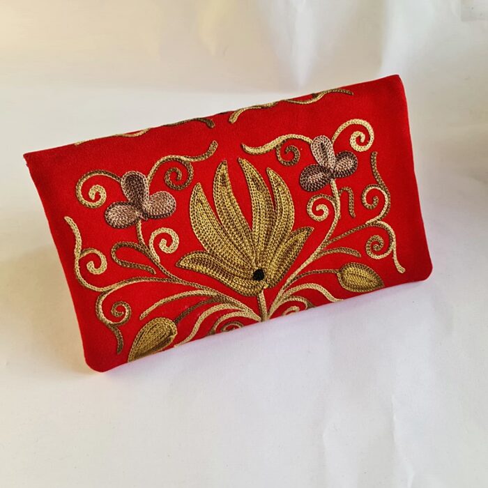 Red Tic Tac Aari Work Wallet - Image 2