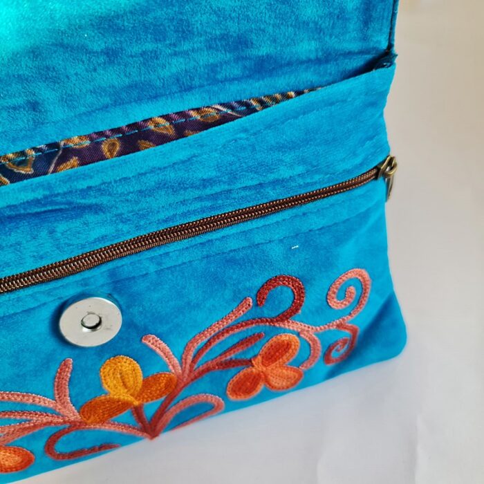 Blue Harud Tic Tac Aari Work Wallet - Image 3