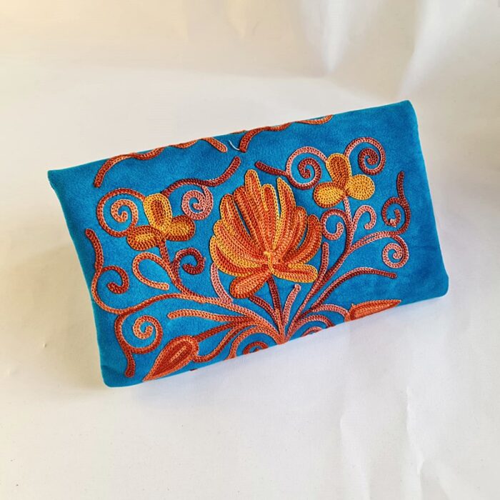 Blue Harud Tic Tac Aari Work Wallet - Image 2