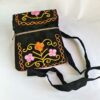 Blue Passport Bag With Aari Embroidery