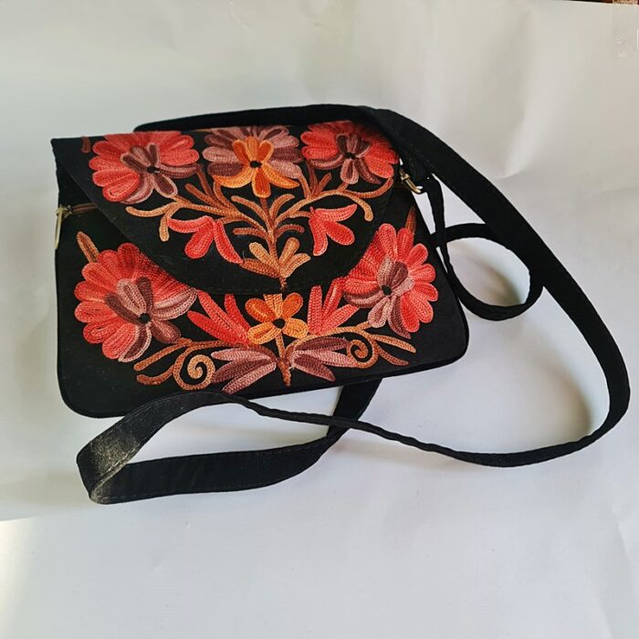 Black Bag With Aari Embroidery