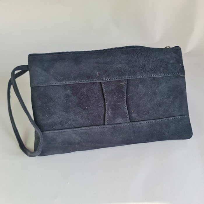 Blue Chinari Bag With Aari Embroidery - Image 2