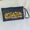 Blue Chinari Bag With Aari Embroidery