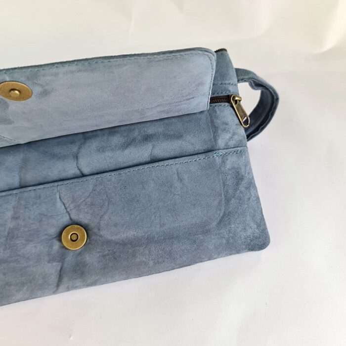 Air Force Blue Bag With Aari Embroidery - Image 3