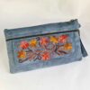 Air Force Blue Bag With Aari Embroidery