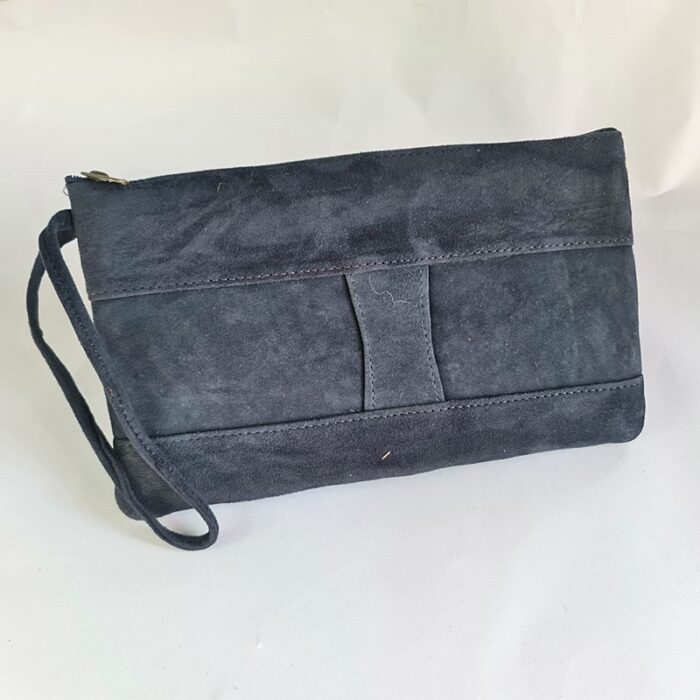 Navy Blue Bag With Aari Embroidery - Image 2