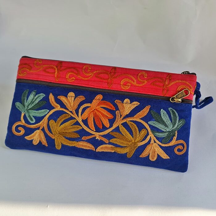 Blue Pink Aari Pouch - Image 2