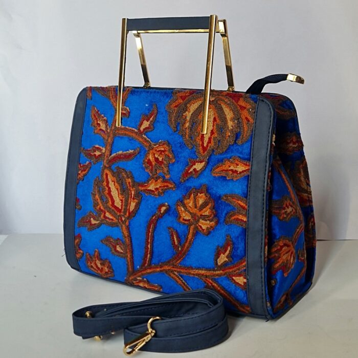Blue Color Handheld Cum Sling Bag