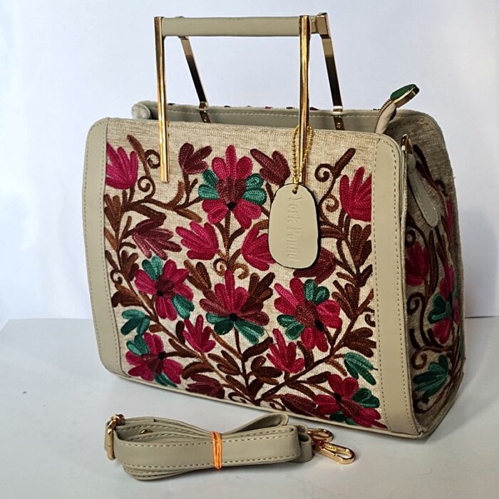 Cream Color Handheld Cum Sling Bag