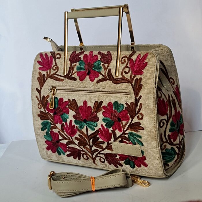 Cream Color Handheld Cum Sling Bag - Image 2