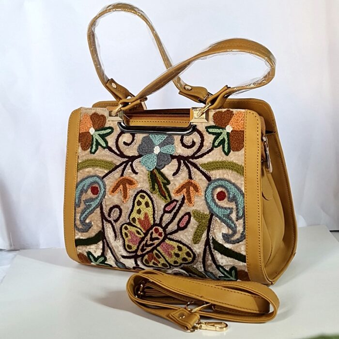 Butterfly Hand Crewel Work HandBag