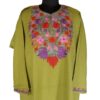 Light Green Cashmilon Pheran with Aari Work