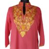 Light Pink Summer Cool Kashmiri Long Kurta