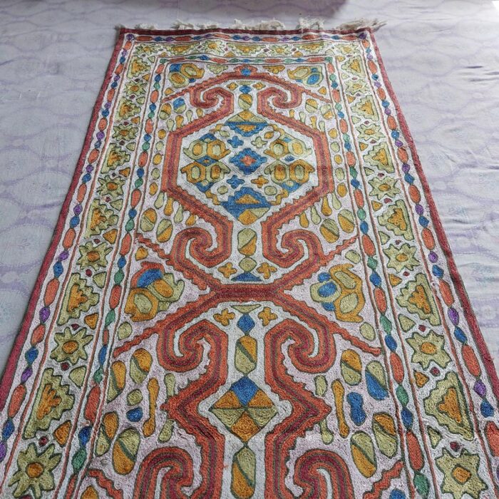 Premium 6x2 Chainstitch Silk Handmade Runner - Image 2