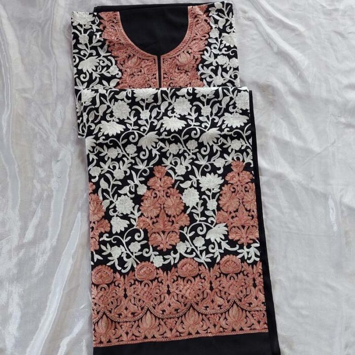 Black Summer Cool Aari Work 2Pc Suit - Image 2