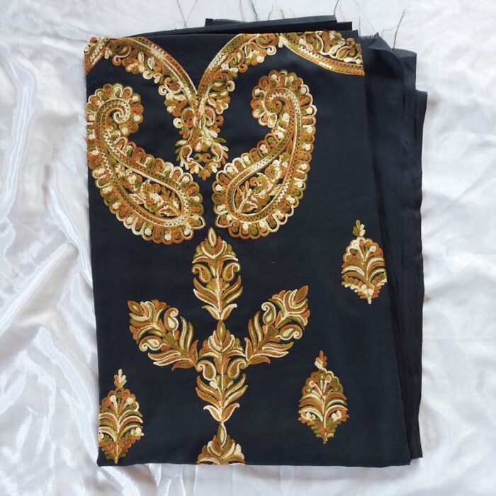 Black Summer Cool Aari Work 2Pc Suit