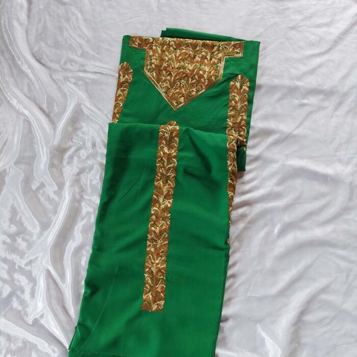 Green Summer Cool Aari Work 2Pc Suit - Image 2