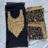 Pure Georgette Black Aari Work 3Pc Suit