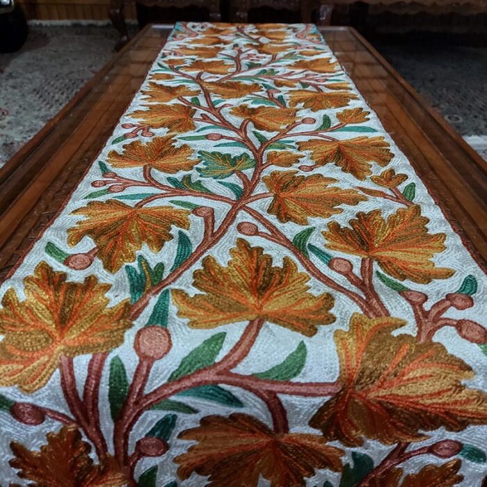 5×1 Chinari Chainstitch Silk Handmade Runner - Image 2