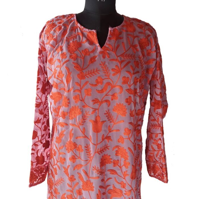 Aari Emroidered Georgette Kurta