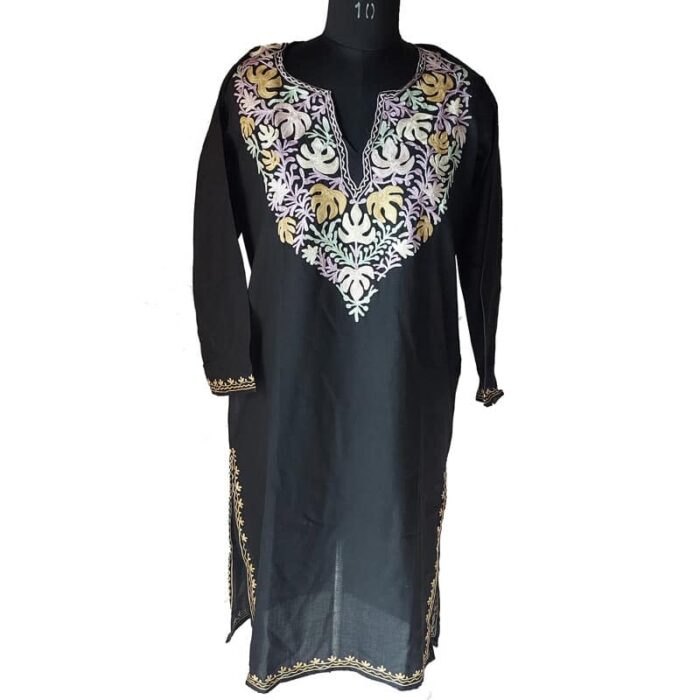 Black Chinari Aari Summer Kurti - Image 2