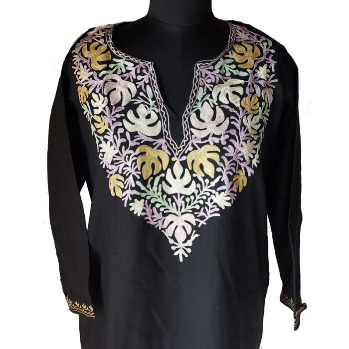 Black Chinari Aari Summer Kurti