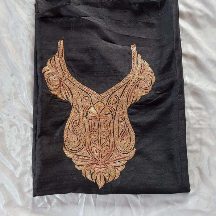 Black Silk Tilla Work 2Pc Suit