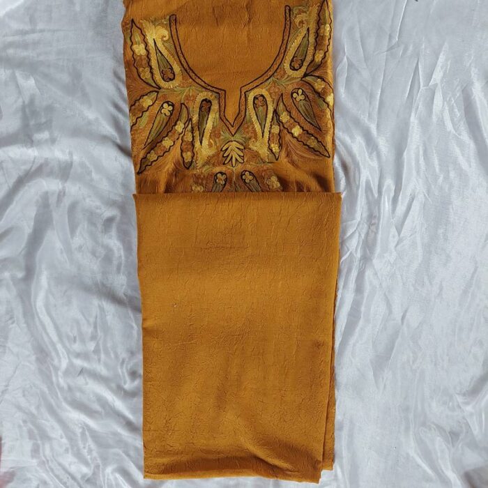 Mustard Crush Cotton Aari Work 2Pc Suit - Image 2