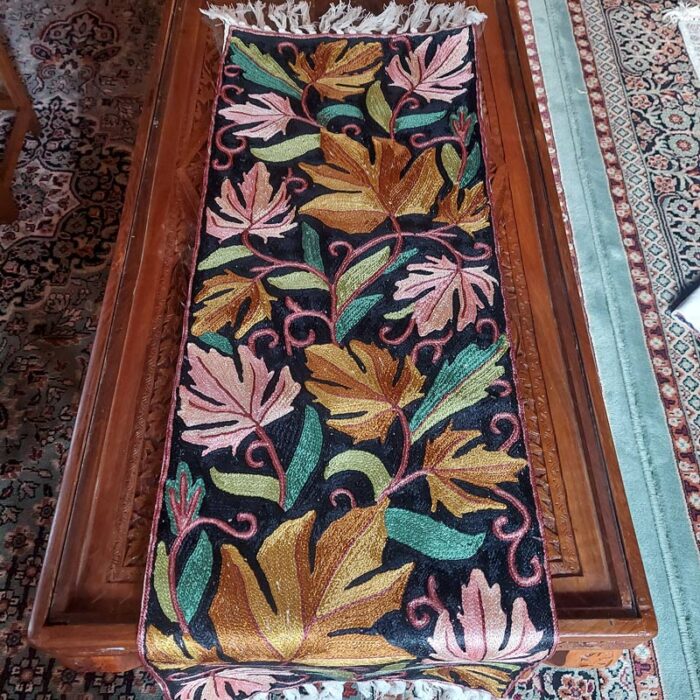 3×1 Kruhun Chinari Chainstitch Silk Handmade Runner - Image 2
