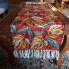 3×1 Red Chainstitch Silk Handmade Runner